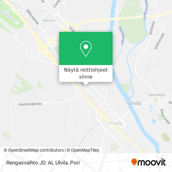 Rengasvaihto JD. AL Ulvila kartta