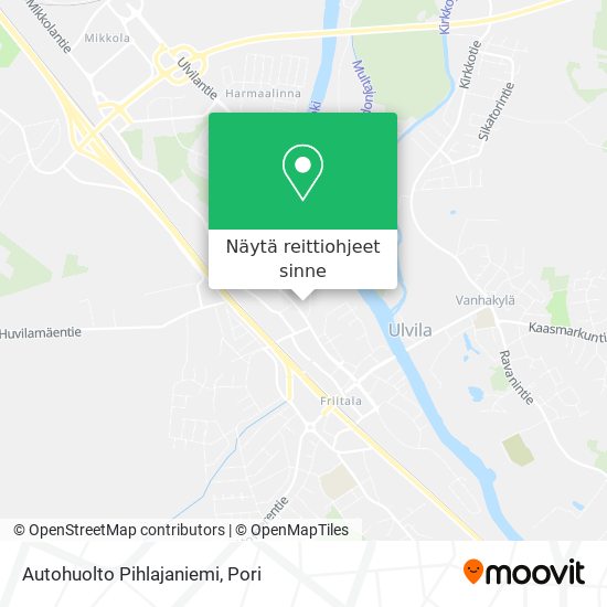 Autohuolto Pihlajaniemi kartta