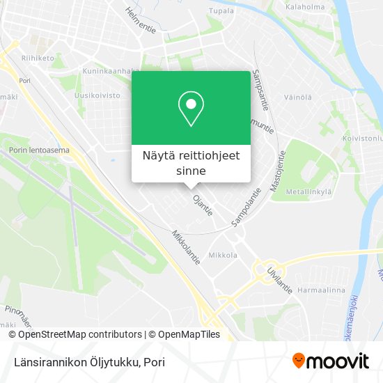Länsirannikon Öljytukku kartta