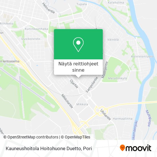 Kauneushoitola Hoitohuone Duetto kartta