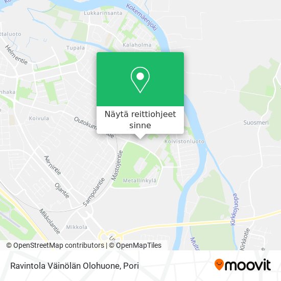 Ravintola Väinölän Olohuone kartta