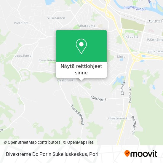 Divextreme Dc Porin Sukelluskeskus kartta