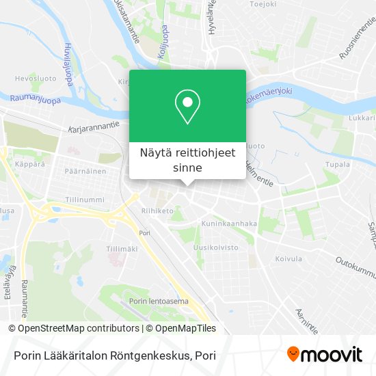 Porin Lääkäritalon Röntgenkeskus kartta