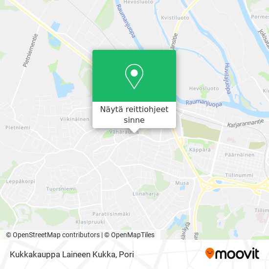 Kukkakauppa Laineen Kukka kartta