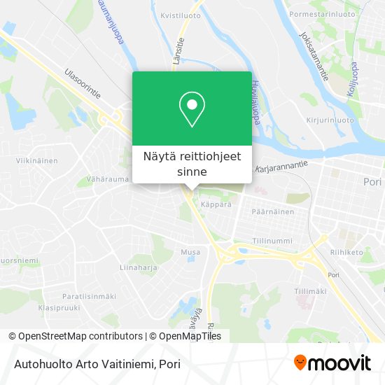 Autohuolto Arto Vaitiniemi kartta