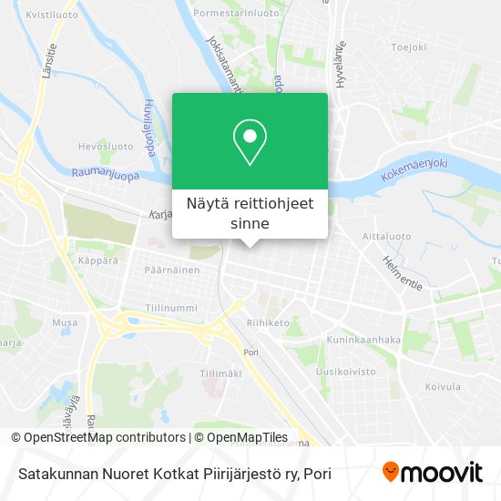 Satakunnan Nuoret Kotkat Piirijärjestö ry kartta