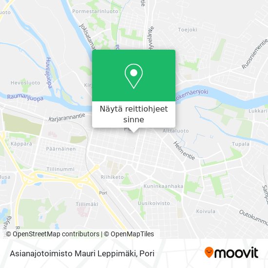 Asianajotoimisto Mauri Leppimäki kartta