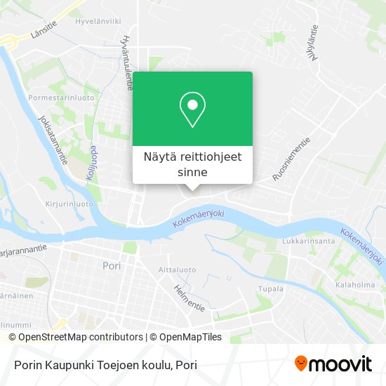 Porin Kaupunki Toejoen koulu kartta