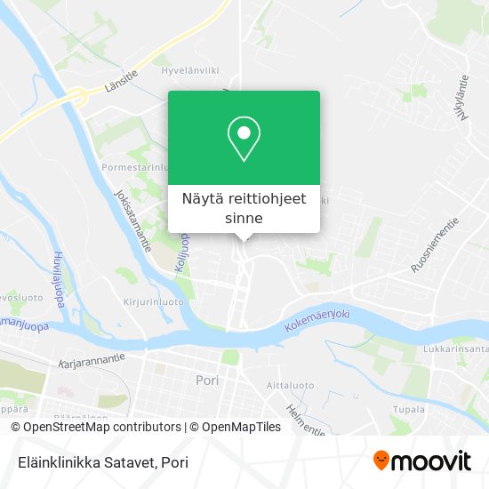 Eläinklinikka Satavet kartta