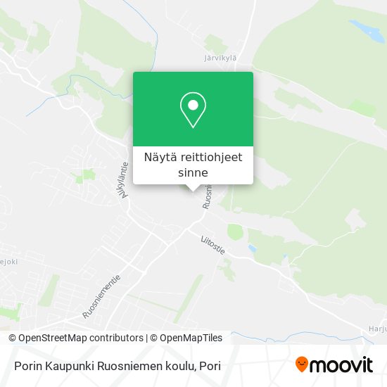 Porin Kaupunki Ruosniemen koulu kartta