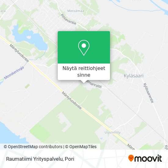 Raumatiimi Yrityspalvelu kartta