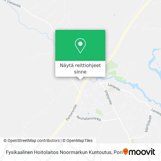 Fysikaalinen Hoitolaitos Noormarkun Kuntoutus kartta