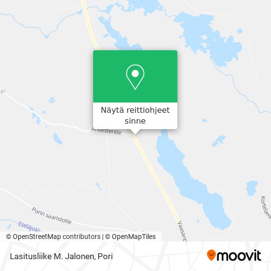 Lasitusliike M. Jalonen kartta