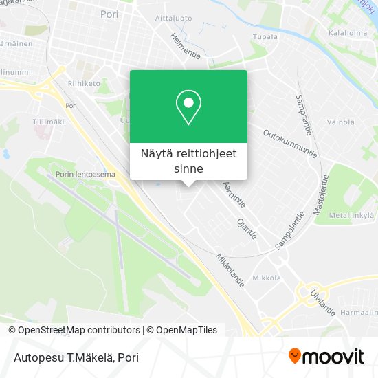 Autopesu T.Mäkelä kartta