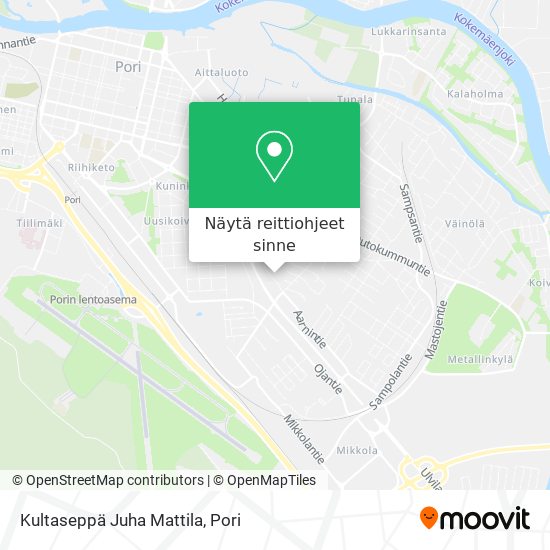 Kultaseppä Juha Mattila kartta