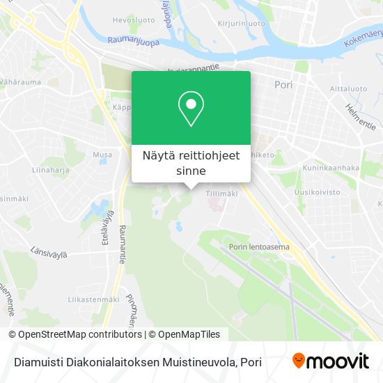 Diamuisti Diakonialaitoksen Muistineuvola kartta