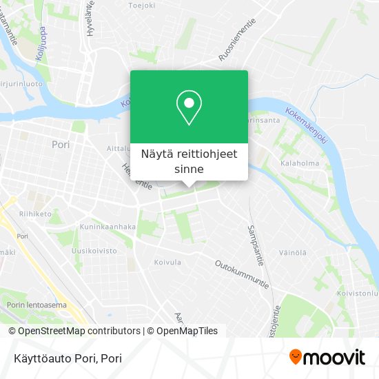 Käyttöauto Pori kartta