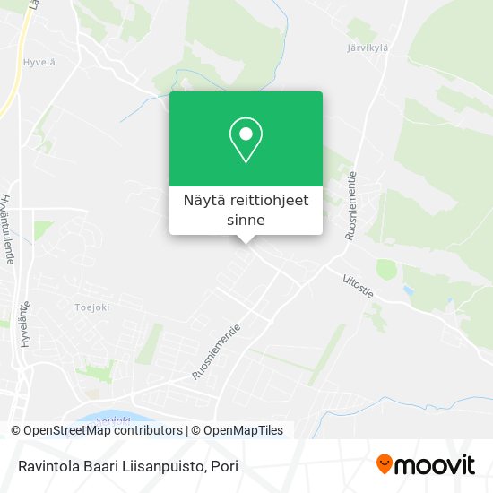 Ravintola Baari Liisanpuisto kartta