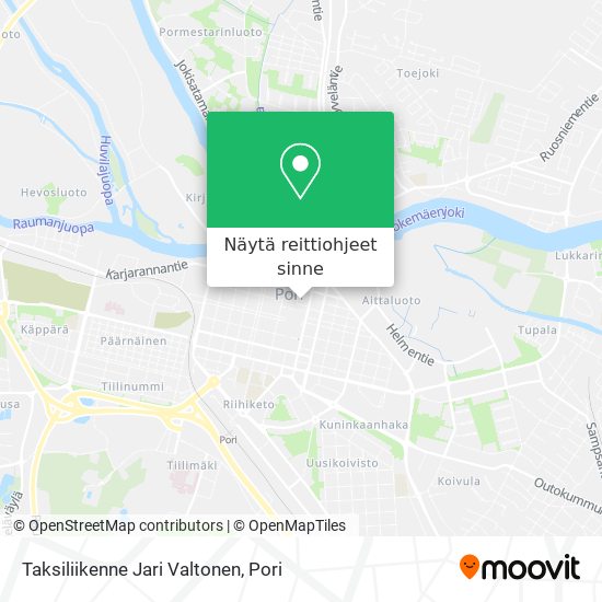 Taksiliikenne Jari Valtonen kartta