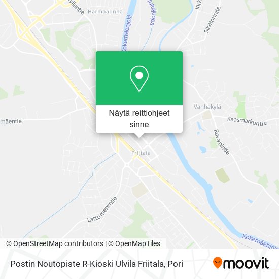 Postin Noutopiste R-Kioski Ulvila Friitala kartta