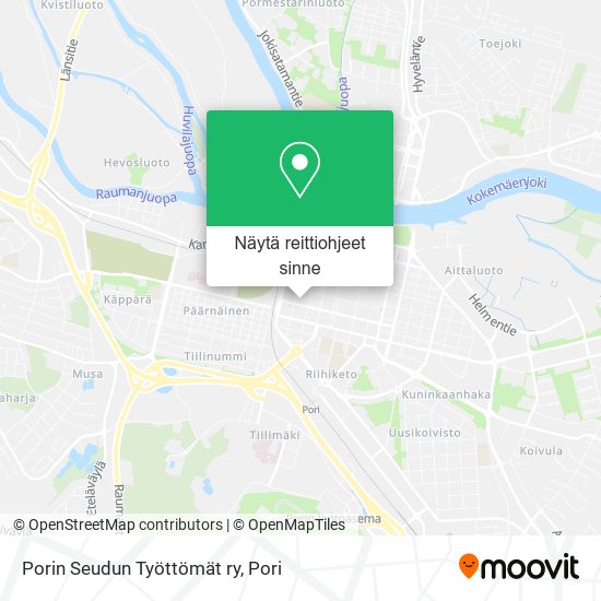Porin Seudun Työttömät ry kartta