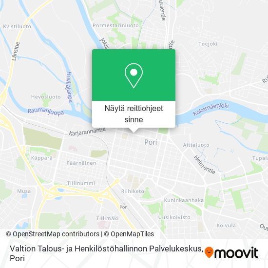 Valtion Talous- ja Henkilöstöhallinnon Palvelukeskus kartta