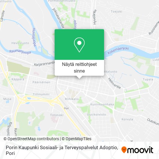 Porin Kaupunki Sosiaali- ja Terveyspalvelut Adoptio kartta