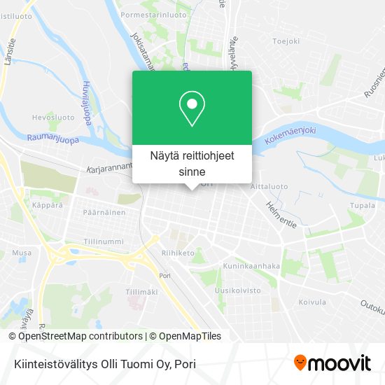 Kiinteistövälitys Olli Tuomi Oy kartta