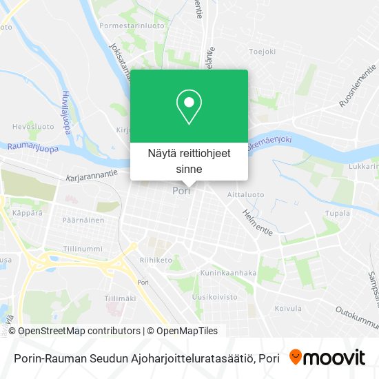 Porin-Rauman Seudun Ajoharjoitteluratasäätiö kartta