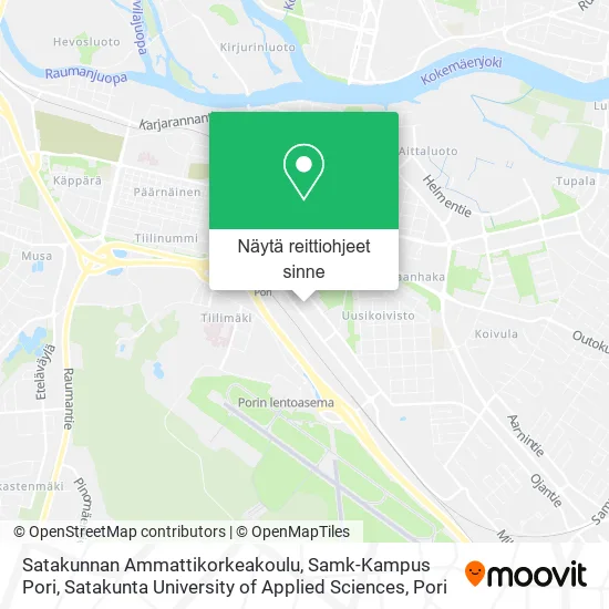 Satakunnan Ammattikorkeakoulu, Samk-Kampus Pori, Satakunta University of Applied Sciences kartta