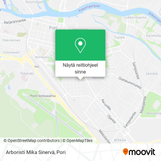 Arboristi Mika Sinervä kartta