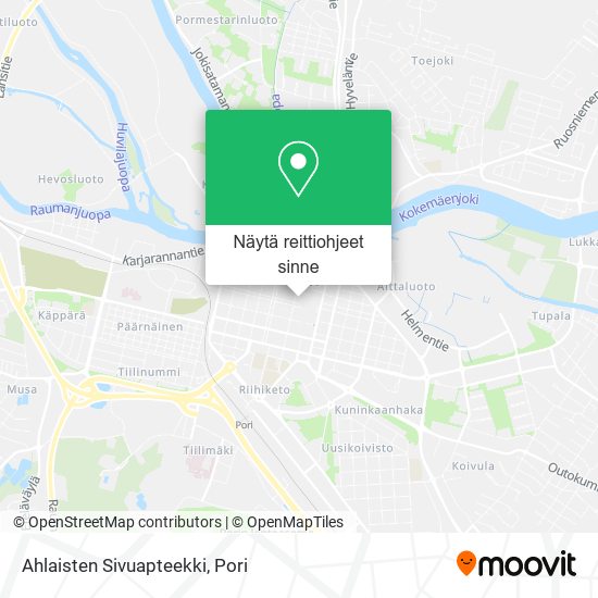 Ahlaisten Sivuapteekki kartta