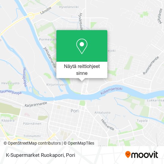 K-Supermarket Ruokapori kartta