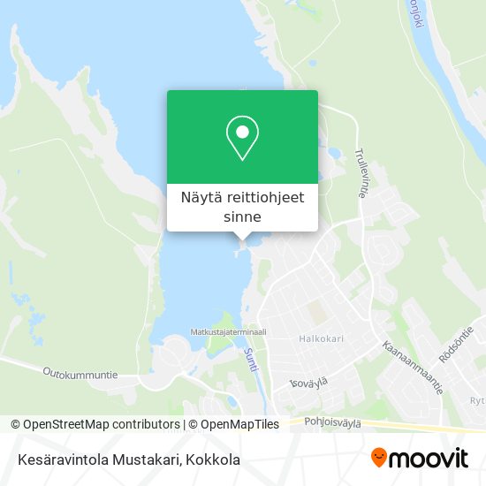 Kesäravintola Mustakari kartta