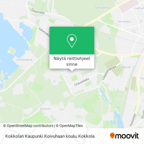 Kokkolan Kaupunki Koivuhaan koulu kartta