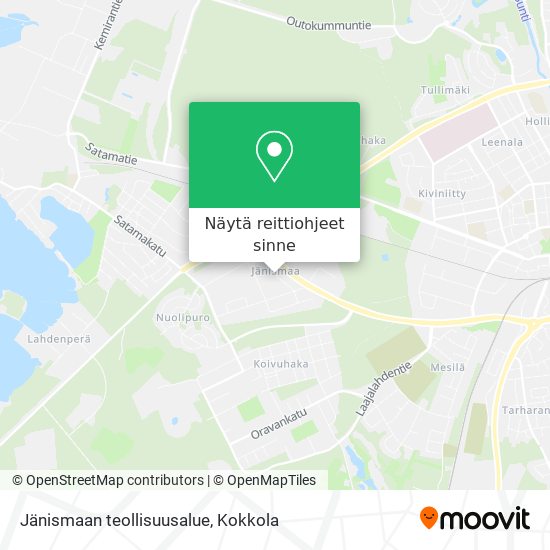 Jänismaan teollisuusalue kartta