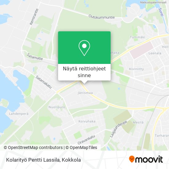 Kolarityö Pentti Lassila kartta