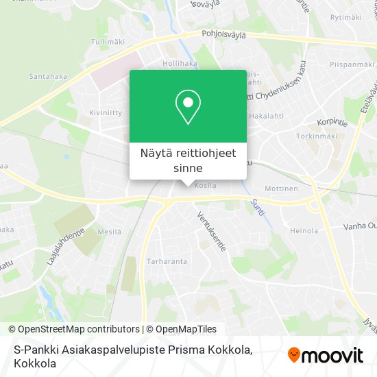 S-Pankki Asiakaspalvelupiste Prisma Kokkola kartta