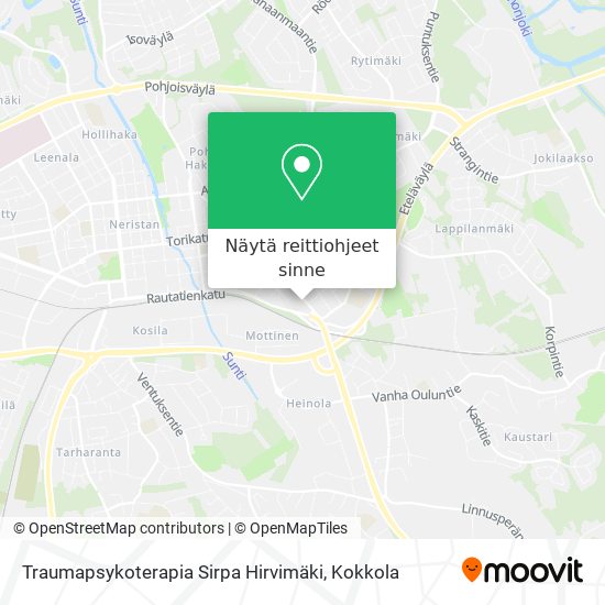 Traumapsykoterapia Sirpa Hirvimäki kartta