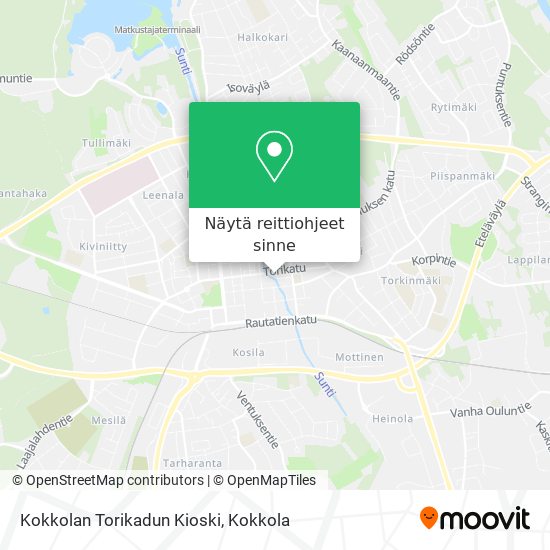 Kokkolan Torikadun Kioski kartta