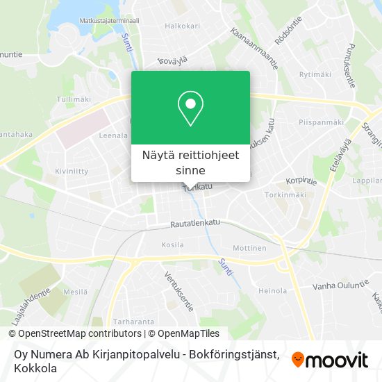 Oy Numera Ab Kirjanpitopalvelu - Bokföringstjänst kartta