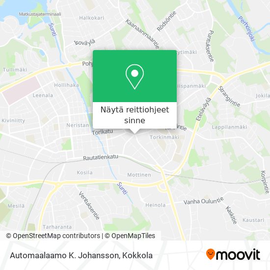 Automaalaamo K. Johansson kartta