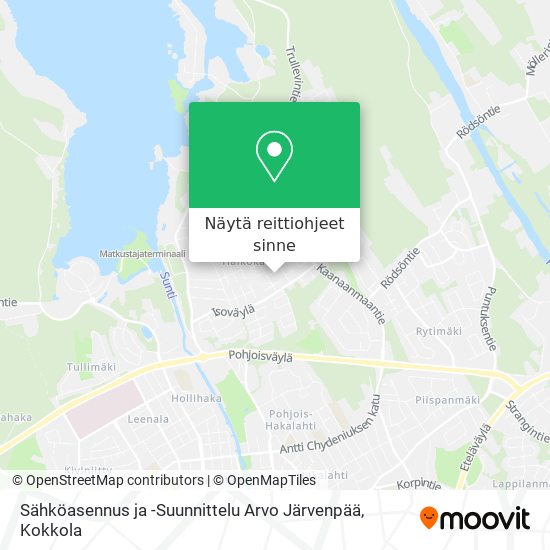 Sähköasennus ja -Suunnittelu Arvo Järvenpää kartta