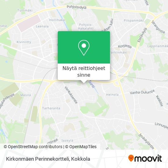 Kirkonmäen Perinnekortteli kartta