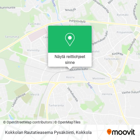 Kokkolan Rautatieasema Pysäköinti kartta