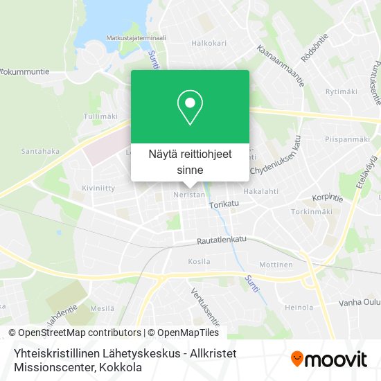 Yhteiskristillinen Lähetyskeskus - Allkristet Missionscenter kartta