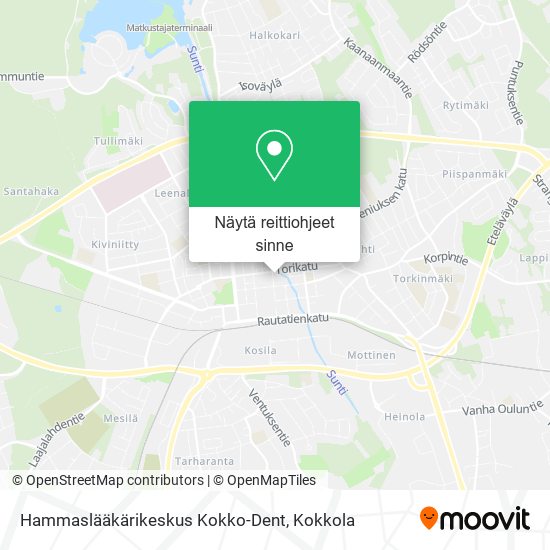 Hammaslääkärikeskus Kokko-Dent kartta