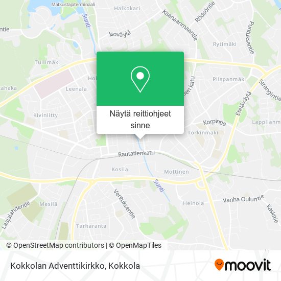 Kokkolan Adventtikirkko kartta