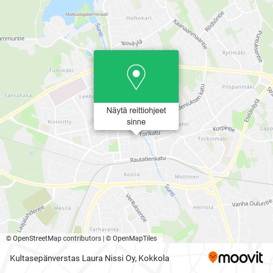 Kultasepänverstas Laura Nissi Oy kartta