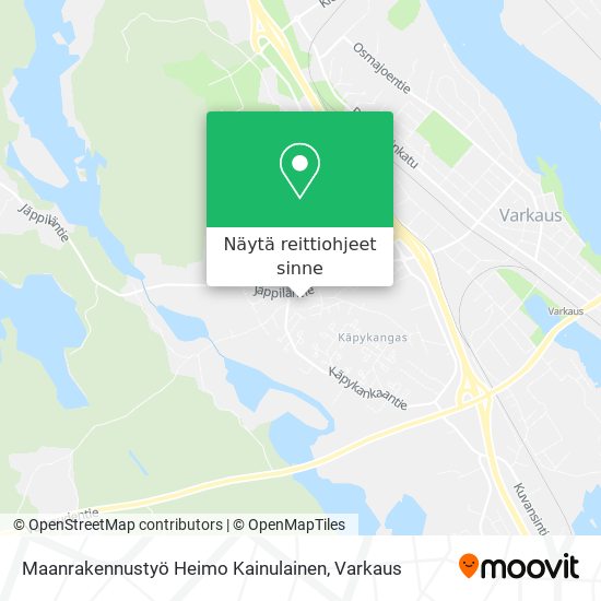 Maanrakennustyö Heimo Kainulainen kartta